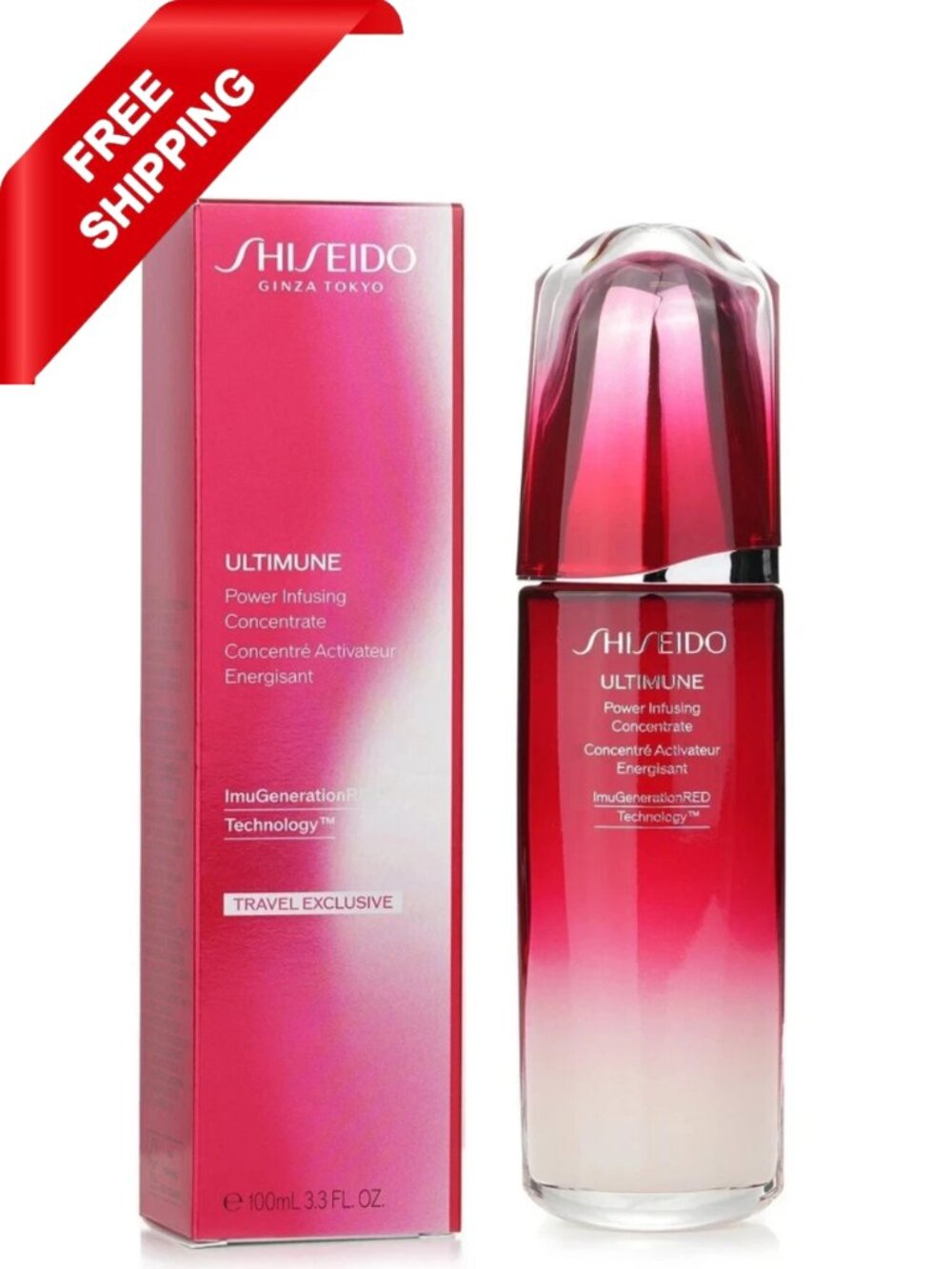 Shiseido Ultimune Power Infusing Concentrate 100ml 3.3oz ImuGenerationRED Travel